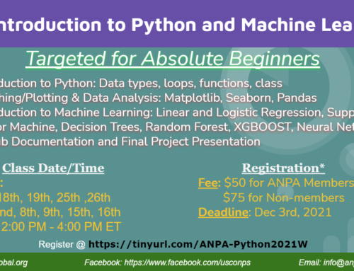 “Introduction to Python and Machine Learning” starts on December
