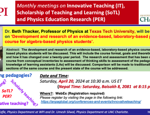Dr. Beth Thacker, Professor of Physics at Texas Tech University [ANPA SoTL Talk ]